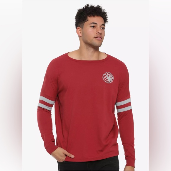 GAME OF THRONES TARGARYEN HYPE JERSEY! UNISEX FRONT & BACK DESIGN LONG SLEEVE - Picture 3 of 5